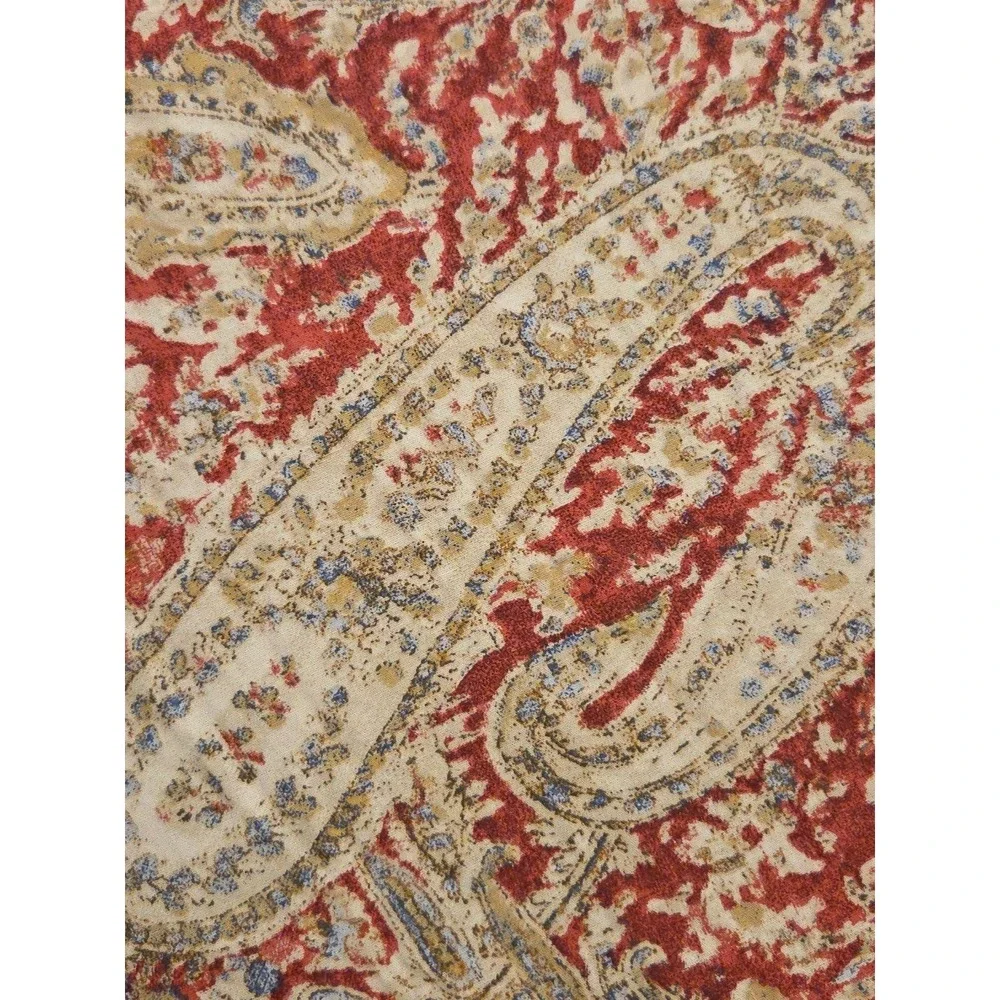 Vtg 90s Y2K Lauren Ralph Lauren LRL Heritage Paisley Striped Comforter KING